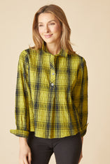 Crinkle Windowpane Chill Pullover