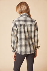 Crinkle Windowpane Chill Pullover