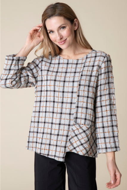 Double Face Windowpane Pullover