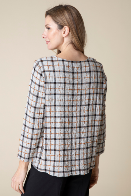 Double Face Windowpane Pullover