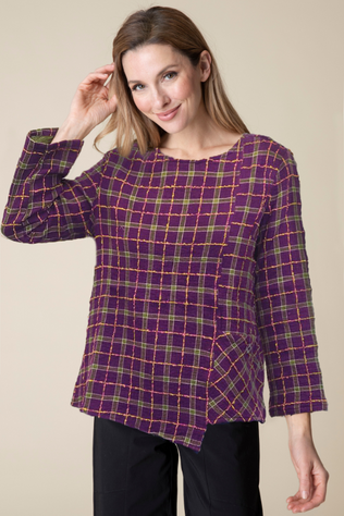 Double Face Windowpane Pullover