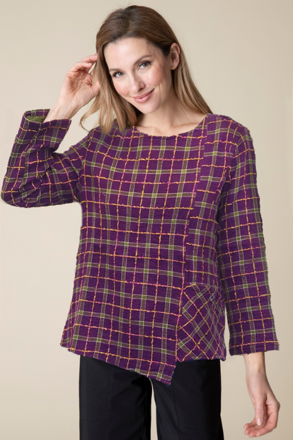 Double Face Windowpane Pullover