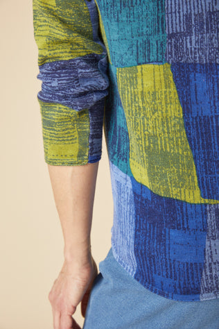 Playful Patchwork Pullover Sweater