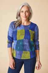 Playful Patchwork Pullover Sweater