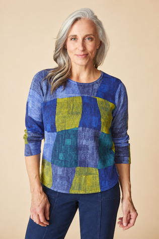 Playful Patchwork Pullover Sweater
