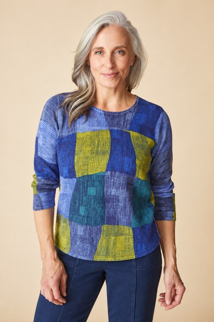 Playful Patchwork Pullover Sweater