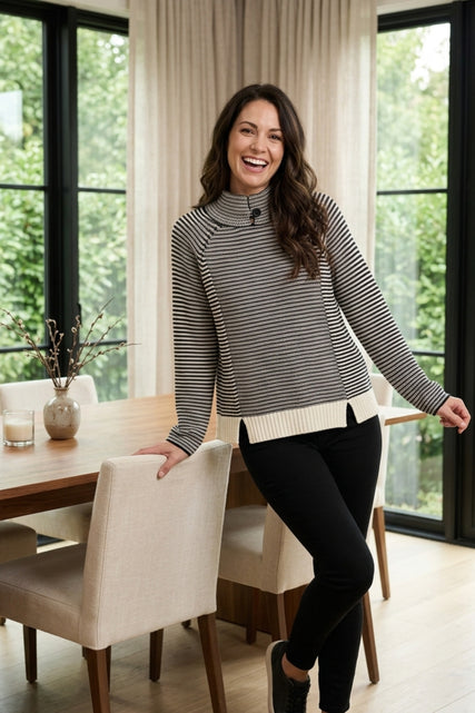 Latitude Button Sweater