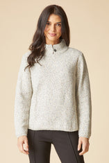 Speckled Mock Neck Sweater