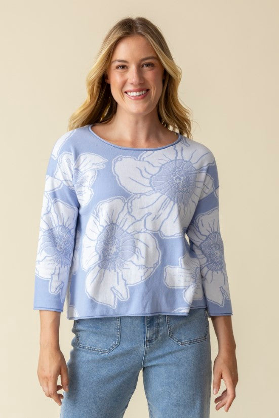 In Bloom Cotton Jacquard Sweater