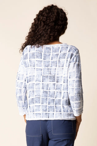Block Print Summer Pullover