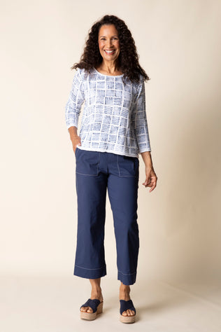 Block Print Summer Pullover