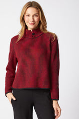 Night and Day Button Collar Sweater