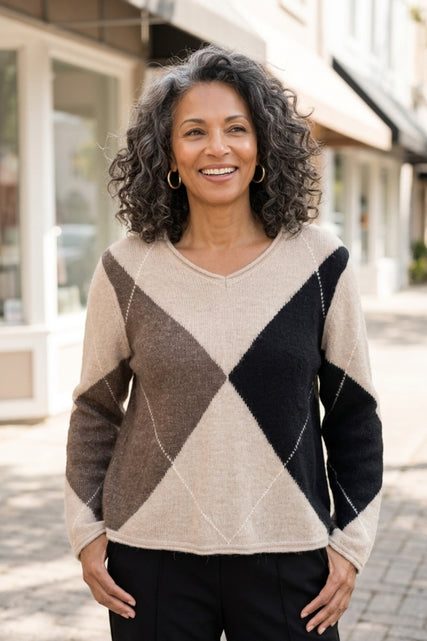 The Alpine Argyle Pullover