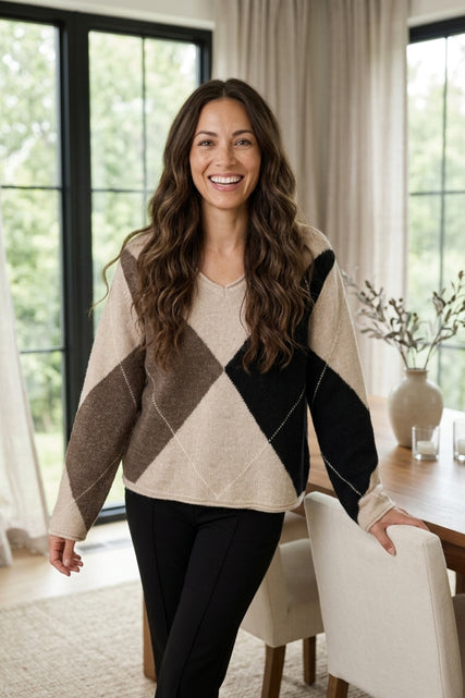 The Alpine Argyle Pullover