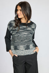 Marble Twist Drop-Shoulder Sweater