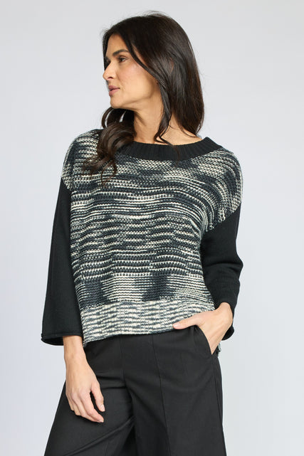 Marble Twist Drop-Shoulder Sweater