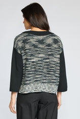 Marble Twist Drop-Shoulder Sweater