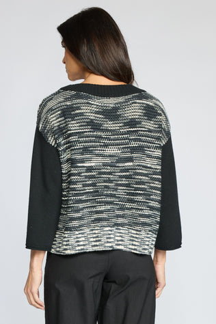 Marble Twist Drop-Shoulder Sweater
