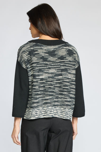 Marble Twist Drop-Shoulder Sweater