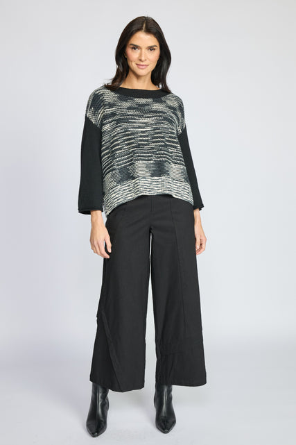 Marble Twist Drop-Shoulder Sweater