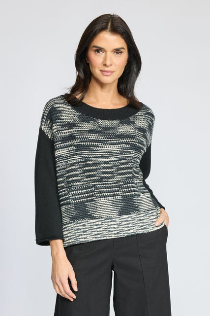 Marble Twist Drop-Shoulder Sweater