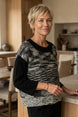 Marble Twist Drop-Shoulder Sweater