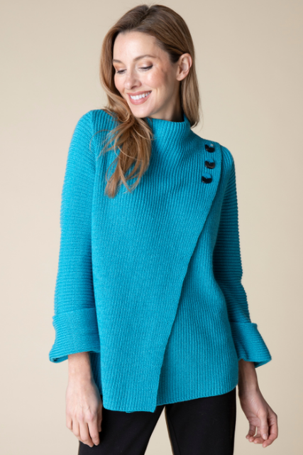 Cotton Shaker Funnel Neck Tunic