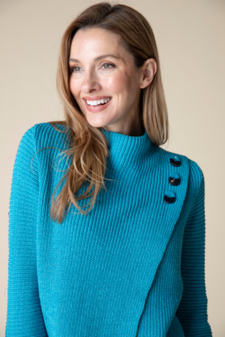 Cotton Shaker Funnel Neck Tunic