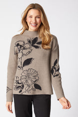 Floral Foliage Intarsia Sweater