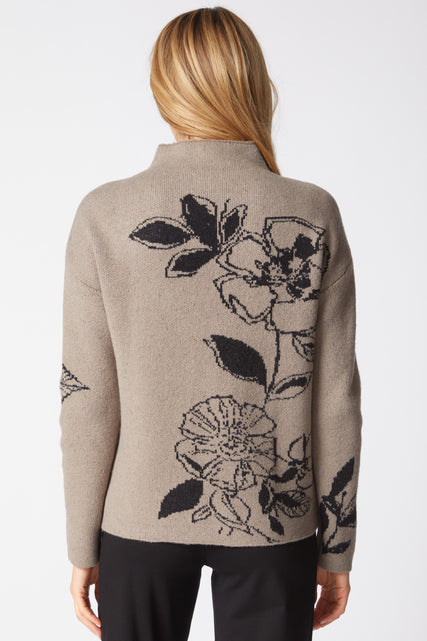 Floral Foliage Intarsia Sweater