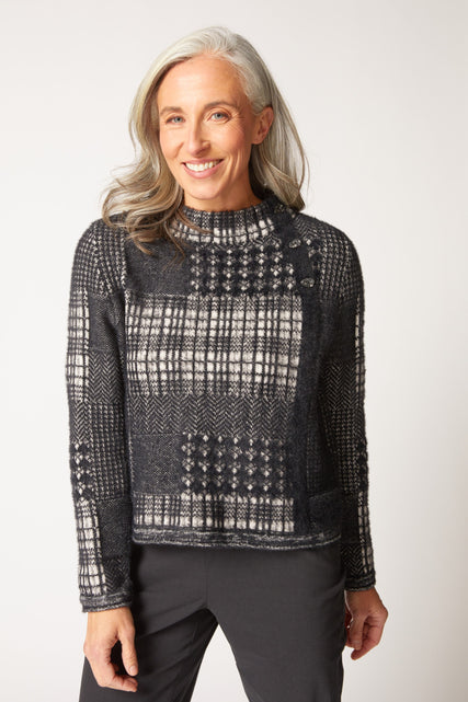 Mixed Windowpane Pullover