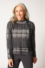 Mixed Windowpane Pullover