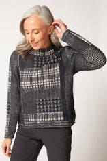 Mixed Windowpane Pullover