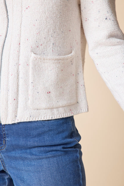 Harvest Tweed Zip Cardi