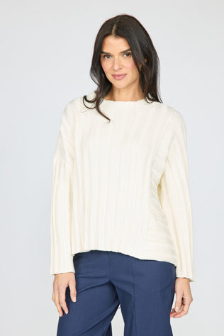 Statement Rib Pocket Pullover Sweater