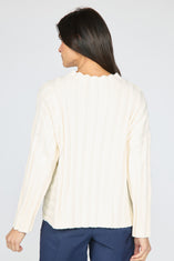 Statement Rib Pocket Pullover Sweater