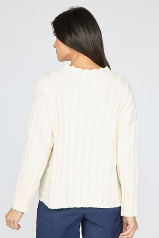 Statement Rib Pocket Pullover Sweater