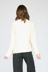 Statement Rib Pocket Pullover Sweater