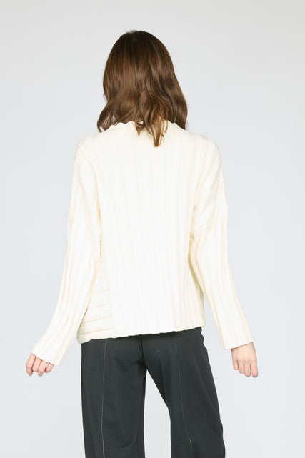 Statement Rib Pocket Pullover Sweater