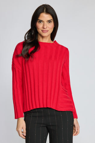 Statement Rib Pocket Pullover Sweater