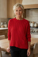 Statement Rib Pocket Pullover Sweater