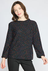Confetti Pop Funnel Neck Sweater