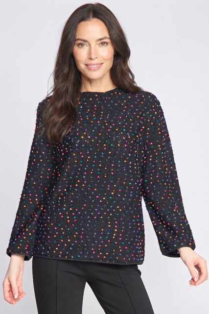 Confetti Pop Funnel Neck Sweater