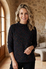 Confetti Pop Funnel Neck Sweater