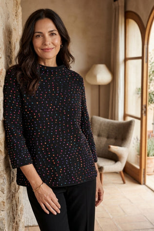 Confetti Pop Funnel Neck Sweater