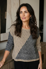 Diagonal Darling Pullover Sweater