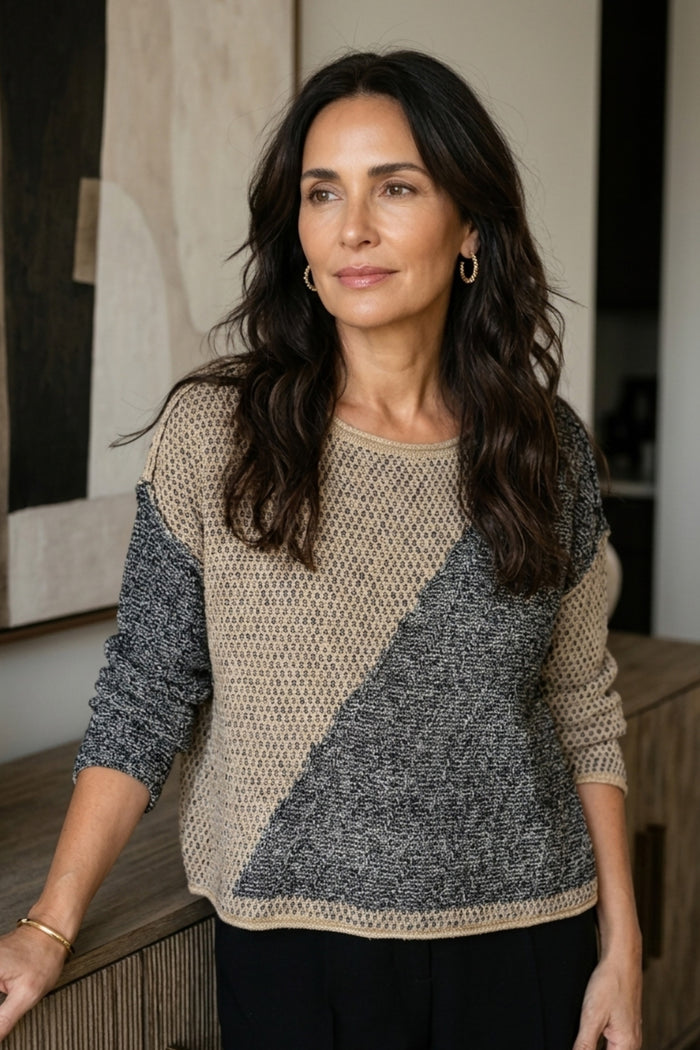 Diagonal Darling Pullover Sweater