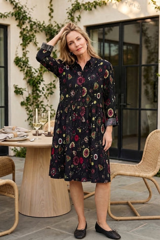 Boho Floral Crinkle Cotton Lanai Dress