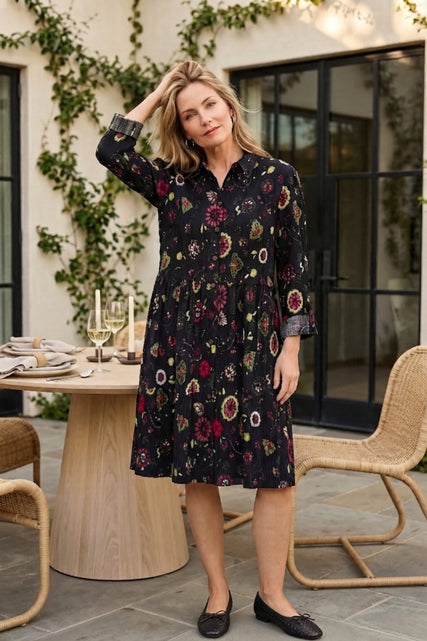 Boho Floral Crinkle Cotton Lanai Dress