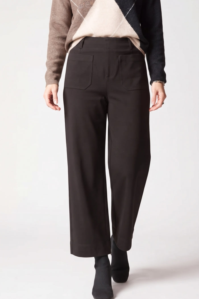 Luxe Ponte Crop Wide Leg Pant